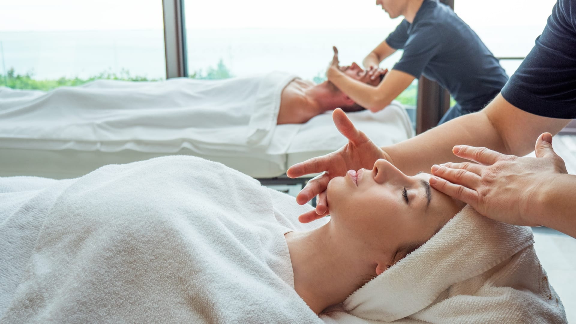 Un trattamento viso nella Beauty SPA